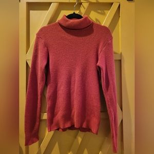 Sweater Made in Italy Vintage Foley's Burnt Orange Turtleneck Large